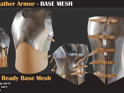 20 Leather Armor BASE MESH - VOL 15   3D model
