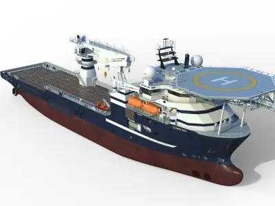 Offshore Platform Supply Vessel 3D model