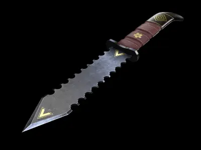 Knife two swords Low-poly 3D model purchase
