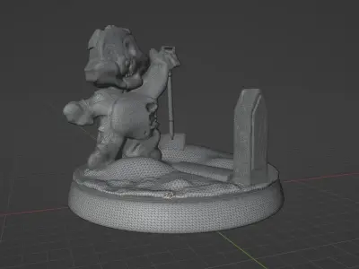 Zombie bear Ready to Print 3D print model 3D print model