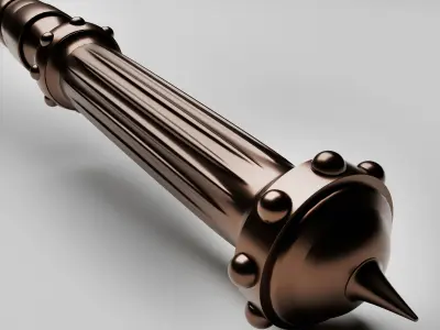 Battle mace high-poly model for 3D printing and CNC machines  3D print model