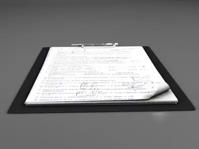 Folder note 3D model