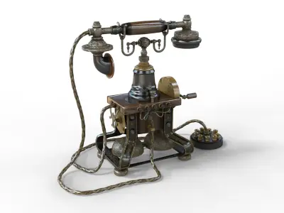Telephone Antique Retro Vintage 3d model 3D model