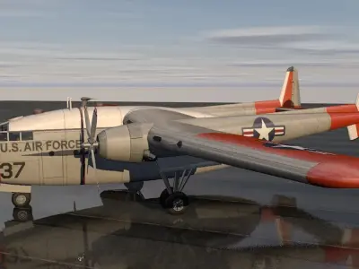 Fairchild C-119 Flying Boxcar 3D model