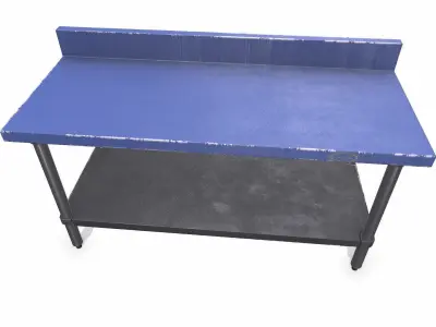 Old Metal Workbench Low-poly PBR Low-poly 3D model