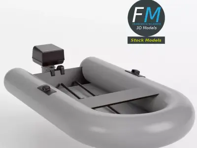 Inflatable boat base mesh 3D model
