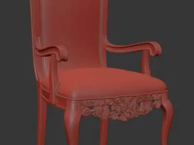 dining chairs classic 3d model 3D model