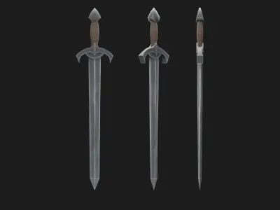 Stylized Weapon Set Low-poly 3D model