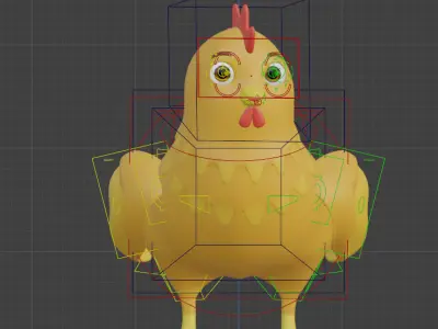 Stylized 3D Hen Model 3D model