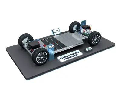 Electric vehicle chassis 3D model buy