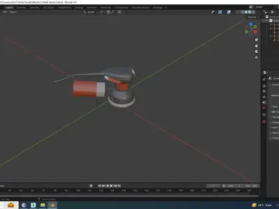 Orbital Sander Low-poly 3D model