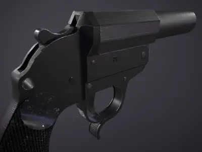 LP34 Flare gun - Leuchtpistole 34 Low-poly 3D model