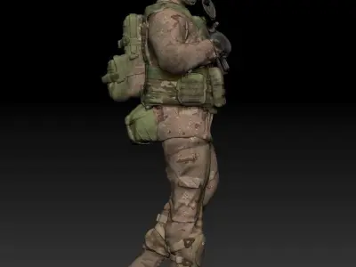 Operation Iraqi Freedom Infantryman   3D model