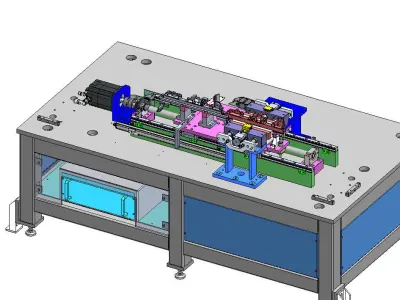 Automotive Seat Track Marriage andTest Station 3D model