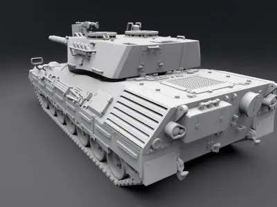 Leopard 1 A4 Scale model 3D print model