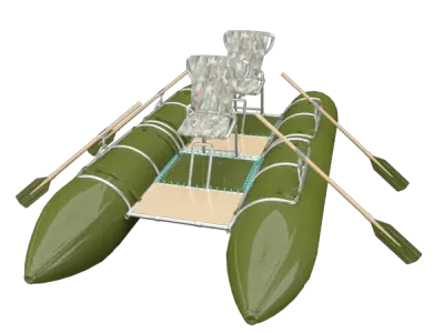 Catamaran double Low-poly 3D model