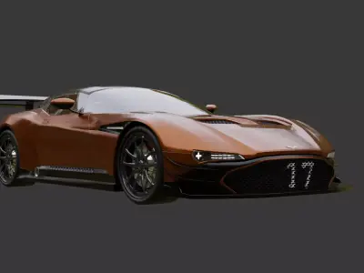 aston martin vulcan original and modified 3D model