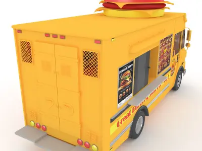 Burger Trucks Collection 3D model