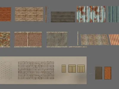 building pack Low-poly 3D model