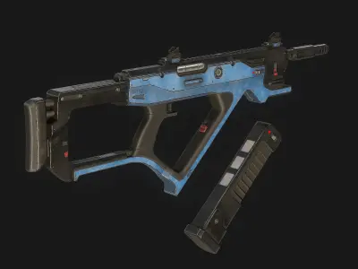 Sci Fi Weapon Low Poly Low-poly 3D model