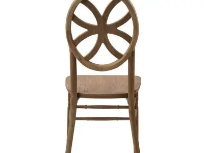 Gantz Wood Cross Back Stacking Side Chair 3D model