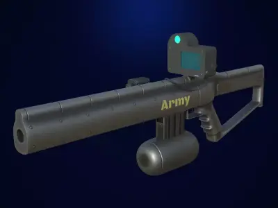 Sci-fi Guns  Free low-poly 3D model