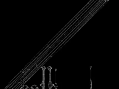 LowPoly Sword from Lord of the Rings Low-poly 3D model