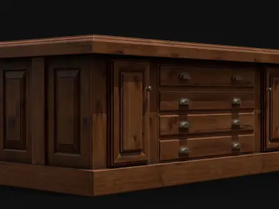 Crafting Table Low-poly 3D model