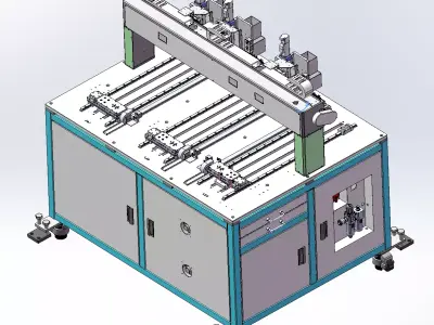 Three-Station Hot Press Watch and Wristband Press-Fitting 3D model