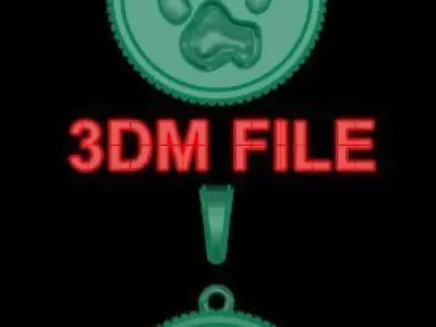 DOG COIN PENDANT Large Size 3D print model