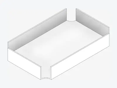Furniture - Contemporary - Bond - Tray Centre Low-poly 3D model