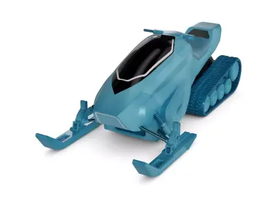 6 Wheel Snowmobile 3D model