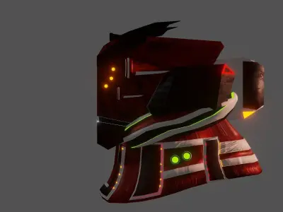 Sci Fi - Character - Head Low-poly 3D model