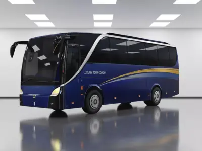 city bus Luxury Tour Bus  Low-poly 3D model
