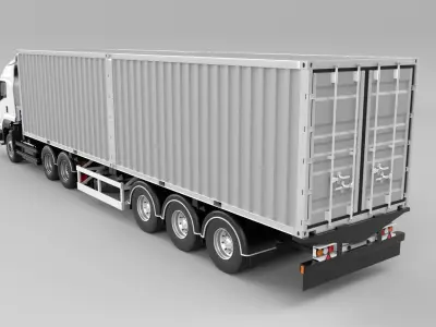 ISUZU DECA-GXZ360 add Container Low-poly 3D model