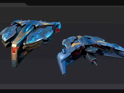 BB3 - GUARDIAN Destroyer Low-poly 3D model
