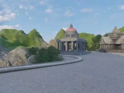 Fantasy Island Architecture 3D model