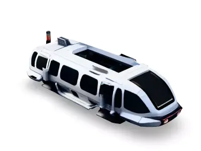 Futuristic Maglev Train 3D Model Low-poly 3D model