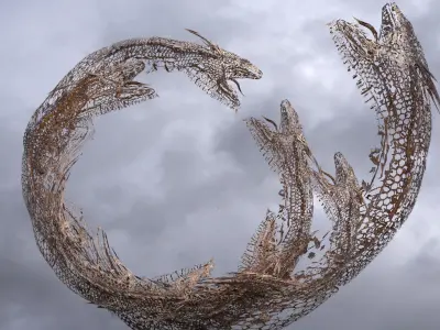 Serpents Hive sculpture skin 4 3D model