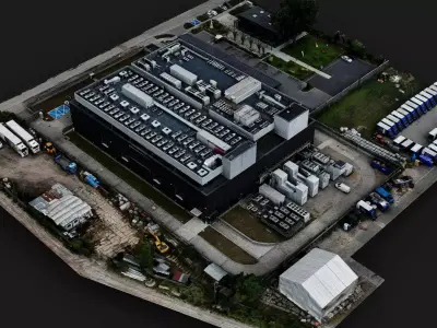 industrial factory roof vents cityblock PBR photogrammetry Low-poly 3D model
