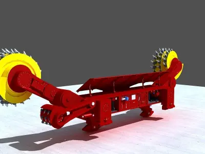 Coal Mining Machine Low-poly 3D model purchase