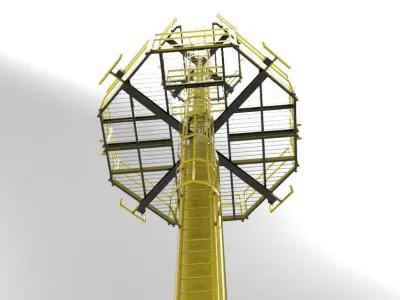 Firewater tower Free 3D model