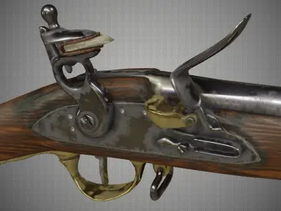 Charleville musket Low-poly 3D model