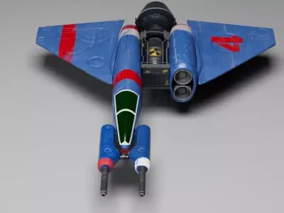 star fighter Low-poly 3D model by dynamesh1125