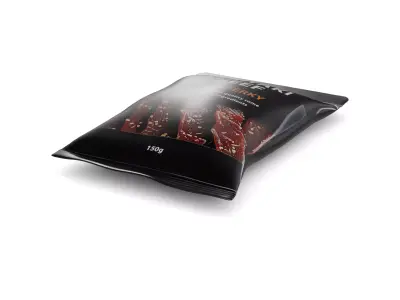 Meat snacks and cabanossi Teriyaki Beef Jerky Low-poly 3D model