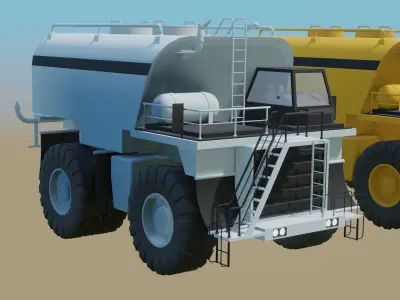 Open Pit Water Truck 3D model