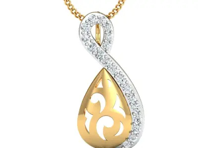 Women Pendant 3dm STL FBX OBJ Render Details 3D print model