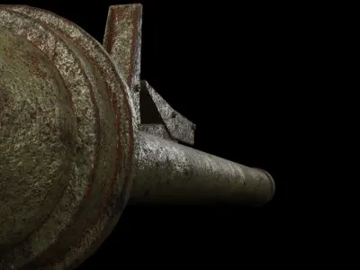 PanzerFaust PBR ancient metal pipe Low-poly 3D model