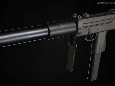 Ingram MAC-10 Low-poly 3D model purchase