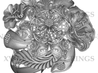 NEW TURKISH RINGS LOT XV-11 TO 20 3D print model